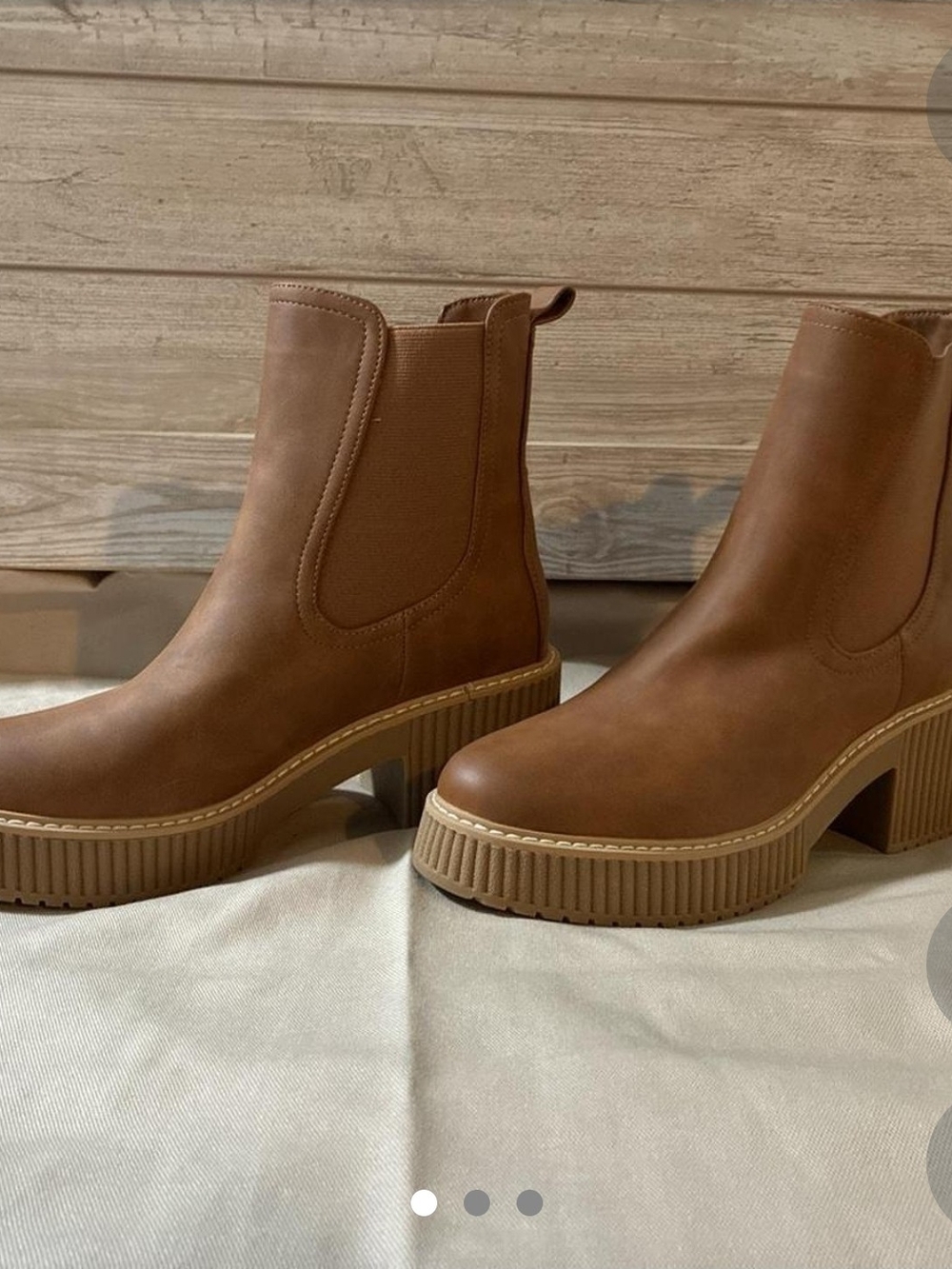 Dolce Vita Tan Platform Chelsea Booties